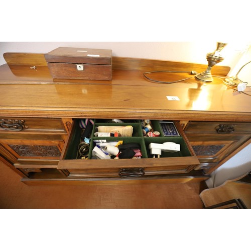 66 - Edwardian sideboard with three cupboards and three short drawers af - 56  cm wide by 84 cm high by 1... 