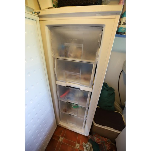 32 - Beko  upright freezer with five draws- to be tested and rewired & installed by a qualified electrici... 