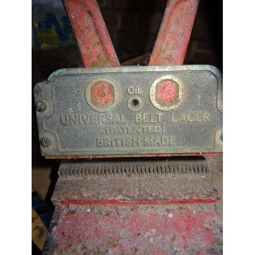 78 - Antique universal belt lacer machine ( Note : This item is not at Myrtle House Farm : To arrange vie... 