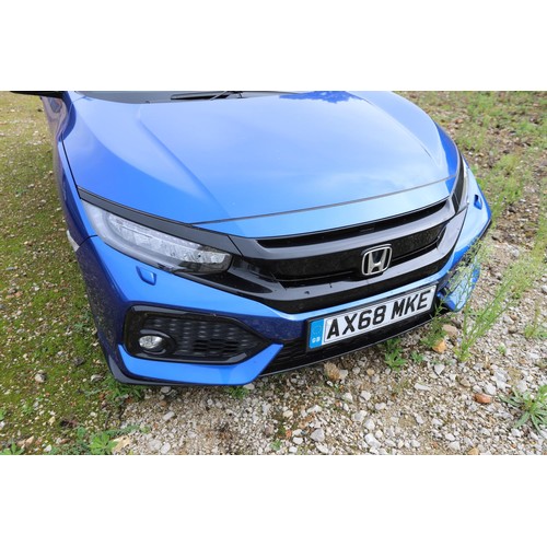 1 - Honda Civic Vtech Sport, petrol, 1.5, blue 16,400 miles- MOT until 12th August 2025 V5 in Office -Mo... 