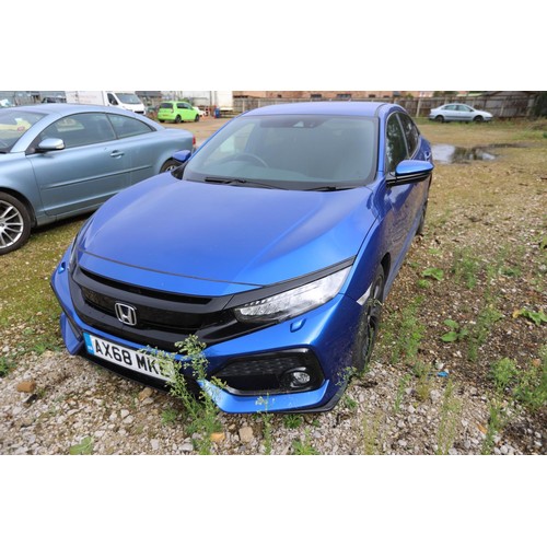 1 - Honda Civic Vtech Sport, petrol, 1.5, blue 16,400 miles- MOT until 12th August 2025 V5 in Office -Mo... 