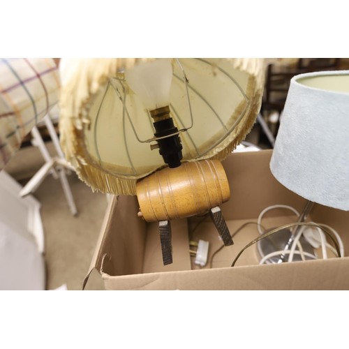 130 - 2 table lamps - to be rewired & tested by a qualified electrician