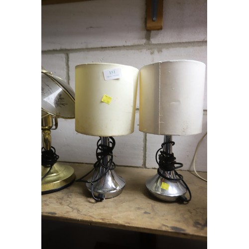 151 - 4x various table lamps with shades - warranted until 12 noon Tuesday following the above sale