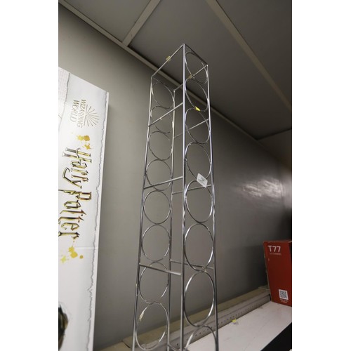 193 - Chrome wine rack