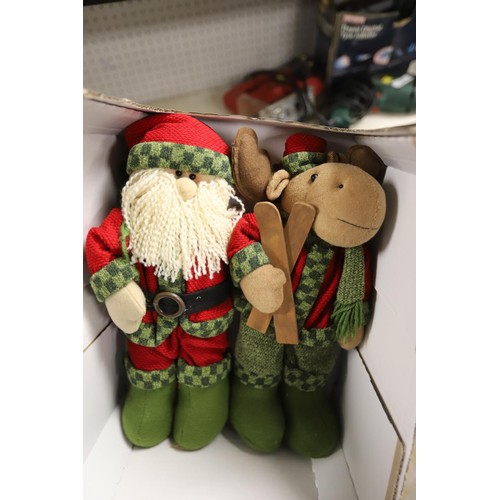 237 - Father Christmas & reindeer door stoppers