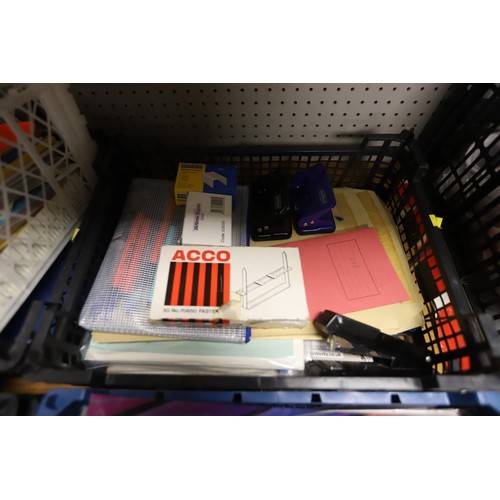 263 - 6 trays of mixed stationery