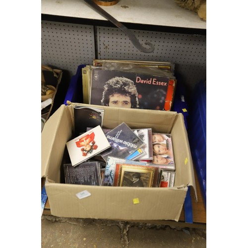 269 - 2 boxes of records, CDs & cassettes