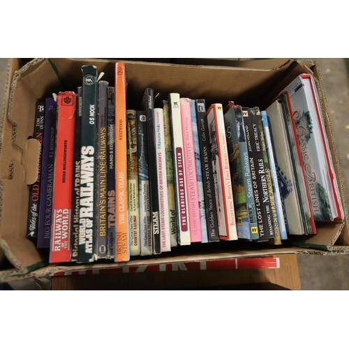 276 - Box of steam train & railway books