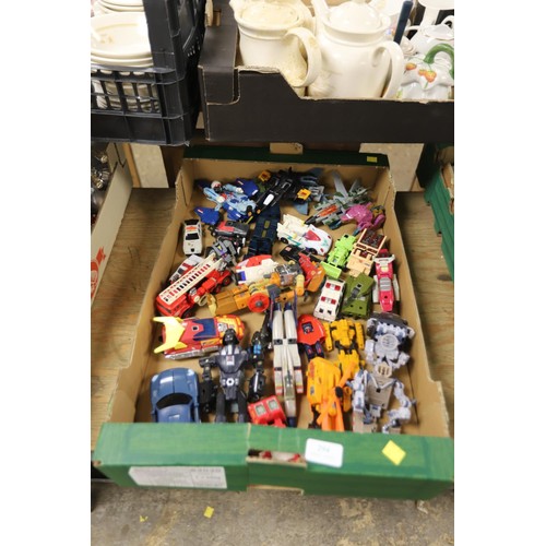 294 - Tray of assorted transformer toys