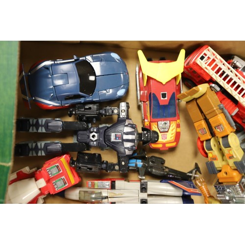 294 - Tray of assorted transformer toys