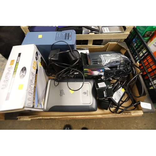 334 - WXT-E 825 USB 2.0 hard drive, film scanner, DVD player & qty of CD-R, etc - warranted until 12 noon ... 