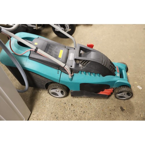 357 - Bosch electric lawnmower - warranted until 12 noon Tuesday following the above sale