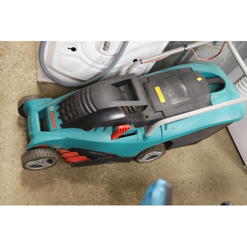 357 - Bosch electric lawnmower - warranted until 12 noon Tuesday following the above sale