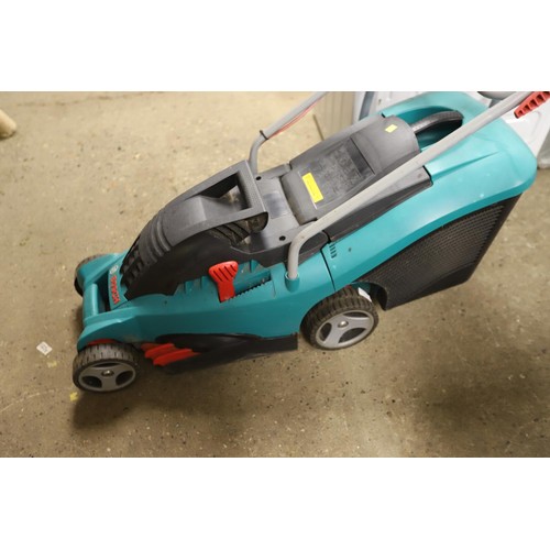 357 - Bosch electric lawnmower - warranted until 12 noon Tuesday following the above sale