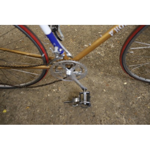 387 - W F Holdsworth 12 gear vintage racing bike 22 inch frame with Quick release front and back wheels