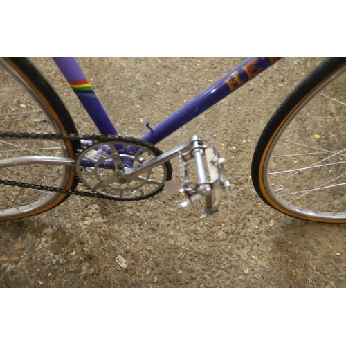 388 - Hetchins Single gear vintage racing bike 23 inch frame with Front and back quick released wheels