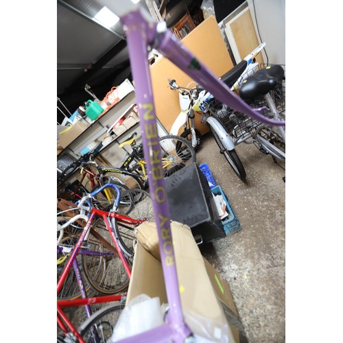 393 - Rory - O’Brien Vintage racing purple 25 inch bike frame