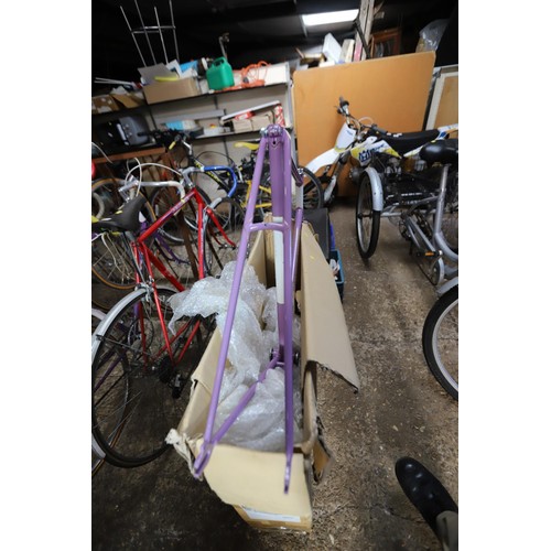 393 - Rory - O’Brien Vintage racing purple 25 inch bike frame