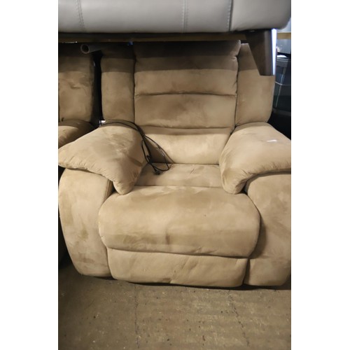 769 - Pair of electric reclining armchairs - warranted until 12 noon Tuesday following the above sale