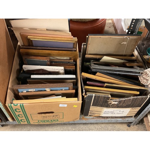 318 - 2 boxes of frames & pictures