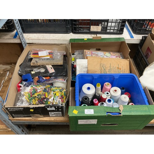 310 - 2 boxes of craft/sewing