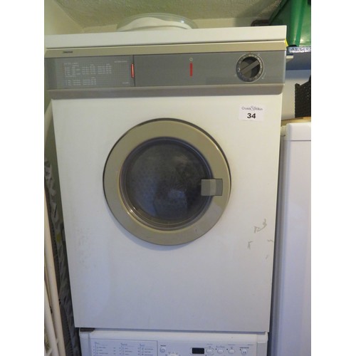 34 - Zanussi tumble dryer-to be installed and tested by a qualified electrician I