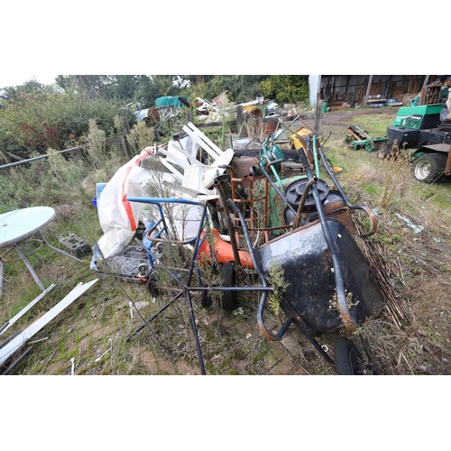 1 - Qty of various Recyclables including wheelbarrows, Small electrics etc