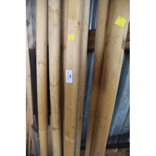 55 - Large qty of wooden hand rails