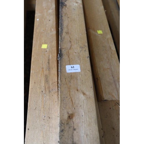 61 - Various timber lengths of 3 1/2 inch by 1 3/4