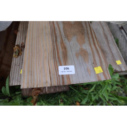 106 - 5 x long lengths of 8”x 3” timber