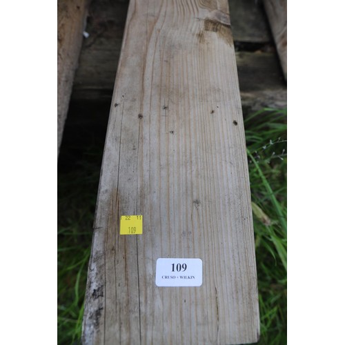 109 - Large length of 6” x4” piece of timber