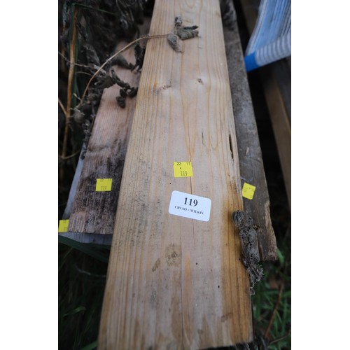 119 - 8 long length of various timber 4.5” x 2”