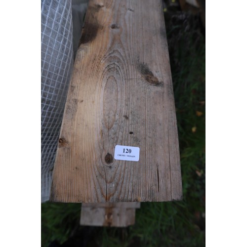 120 - Large qty of various planks mainly 7.5“ x 2“ plus others etc