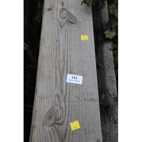 143 - Qty of various lengths of timber various sizes