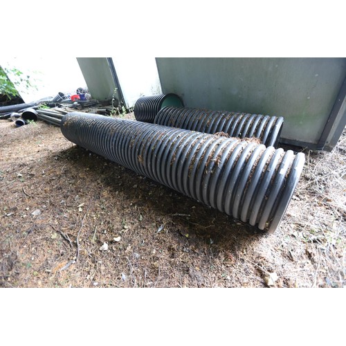 153 - 1 large & 2 small large 2’ diameter drain pipes