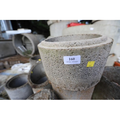 160 - Qty of small concrete drain pipe 9 inch diameter