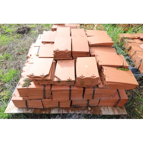 171 - A massive selection of terracotta roof tiles and corner tiles