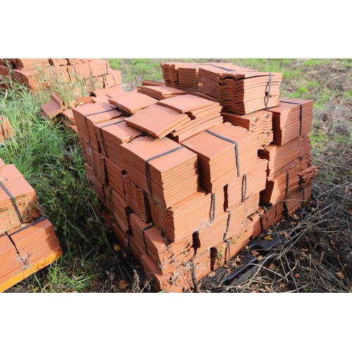 171 - A massive selection of terracotta roof tiles and corner tiles