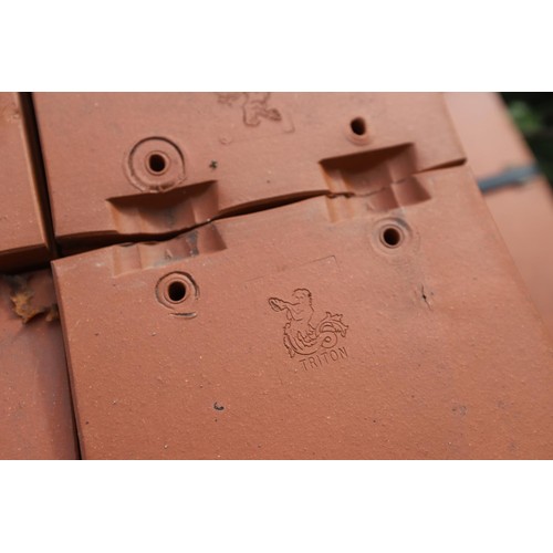 171 - A massive selection of terracotta roof tiles and corner tiles