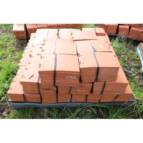 171 - A massive selection of terracotta roof tiles and corner tiles