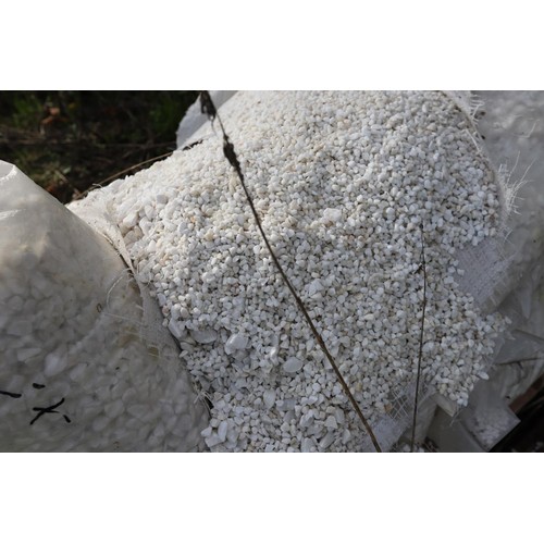 177 - Bags of white decorative border stone