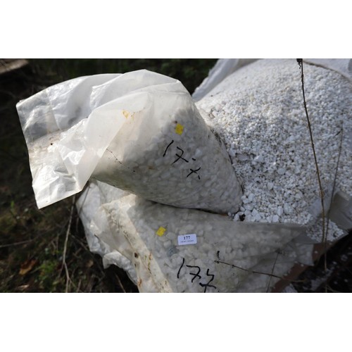 177 - Bags of white decorative border stone