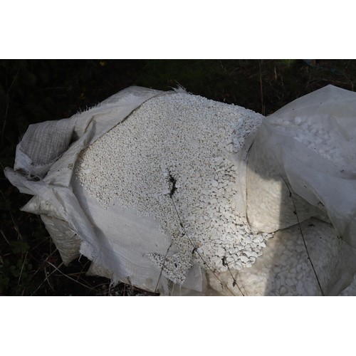 177 - Bags of white decorative border stone