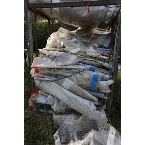 215 - Large crate of various scaffolding side cover panels