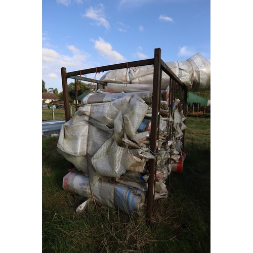 215 - Large crate of various scaffolding side cover panels