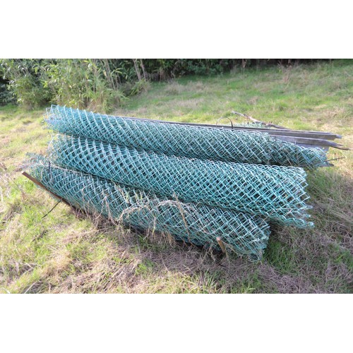 217 - Large qty of chain-link fencing & metal posts