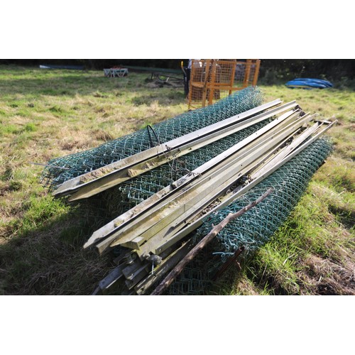 217 - Large qty of chain-link fencing & metal posts