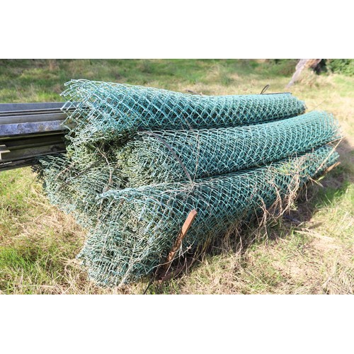 217 - Large qty of chain-link fencing & metal posts