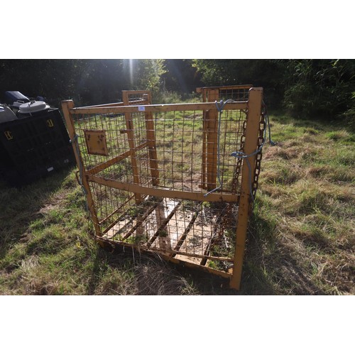 218 - Large yellow metal crate