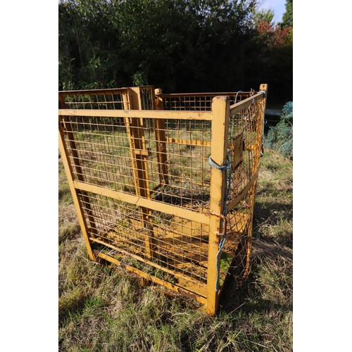 218 - Large yellow metal crate